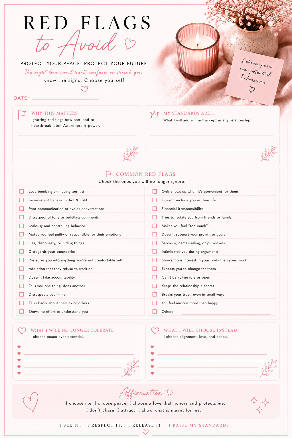 Becoming HER: A Guided Self-Love & Healing Journal (Digital Download)