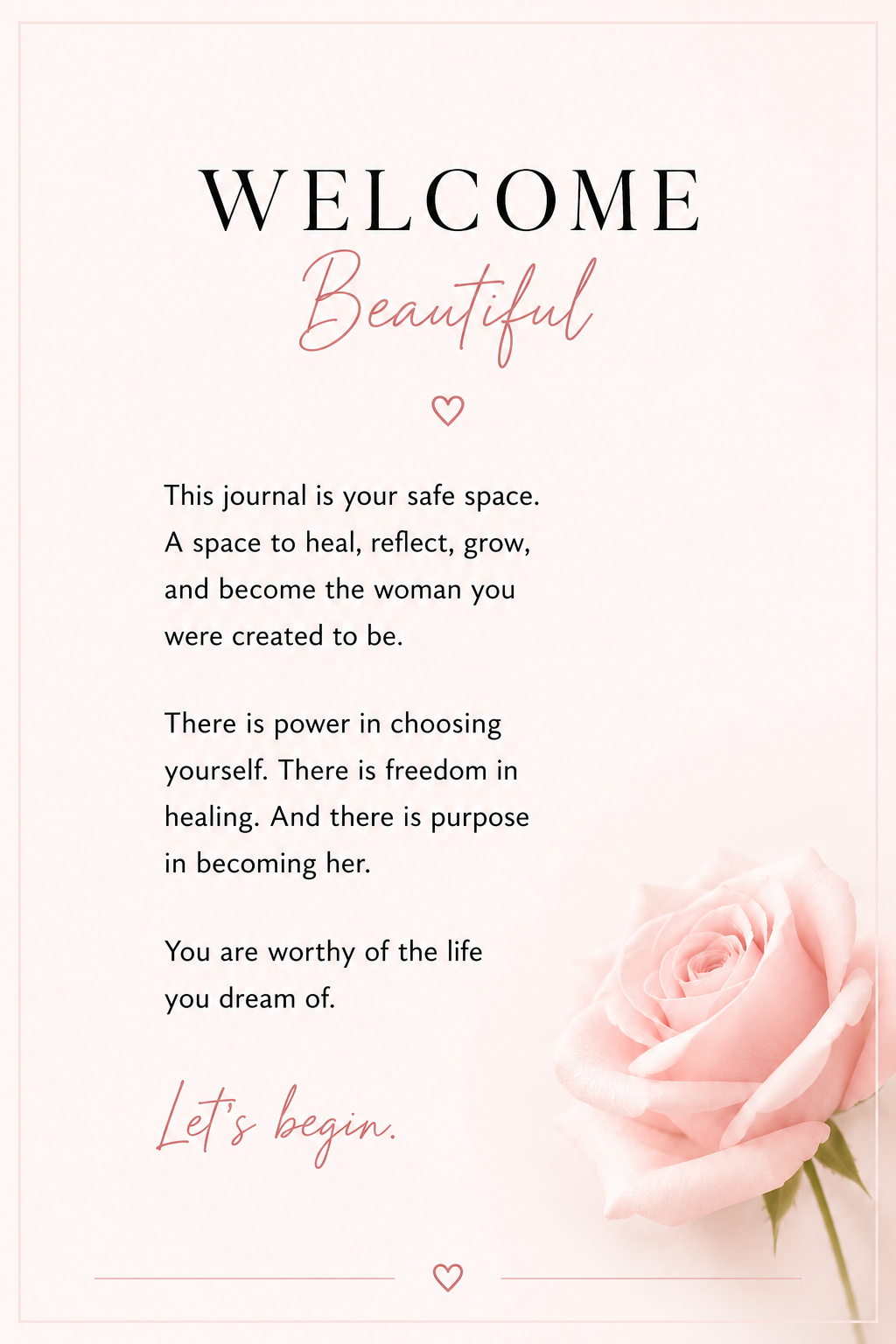 Becoming HER: A Guided Self-Love & Healing Journal (Digital Download)